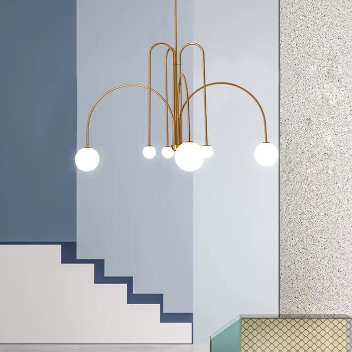 Comète LED Lustre minimaliste Nordique globe en verre lampes de table salon personnalité créative ét