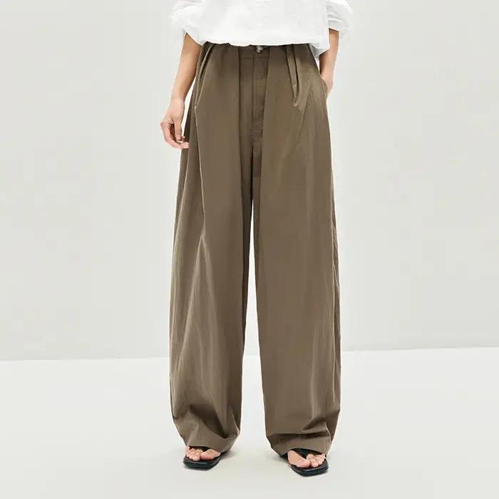 Semir femmes pantalon texturé ample incurvé Long décontracté mode vêtements pour femme