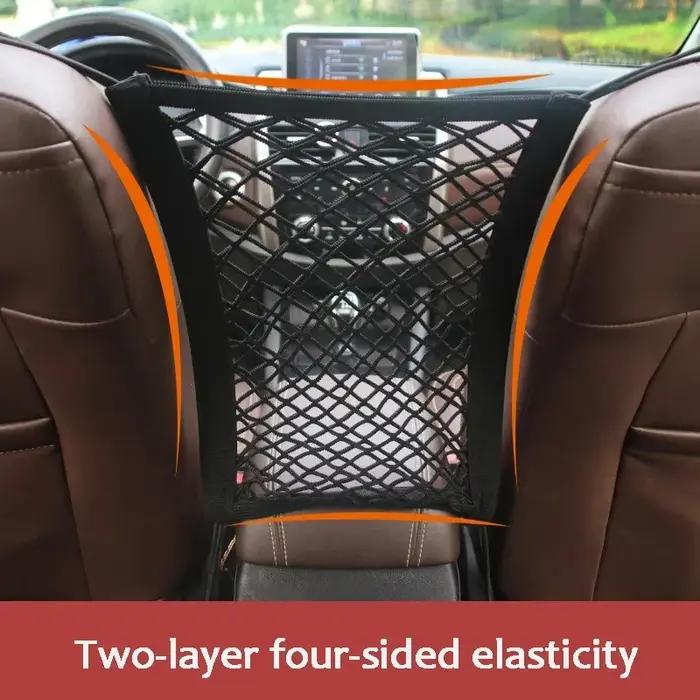 Filet de Protection d'isolation pour siège arrière de chien, clôture de voiture, filet de séparation de stockage élastique, Rail de sécurité, fournitures pour animaux de compagnie, accessoires automob