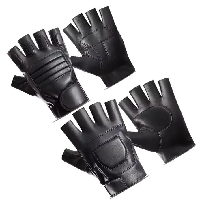 Gants tactiques russes demi-doigts cuir Storm pour chasse tir sportif protection renforcée