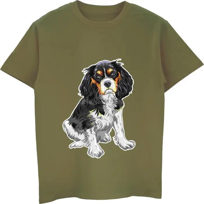 T-shirt à manches courtes pour homme et femme, Streetwear, décontracté, en coton, avec épagneul, Kin