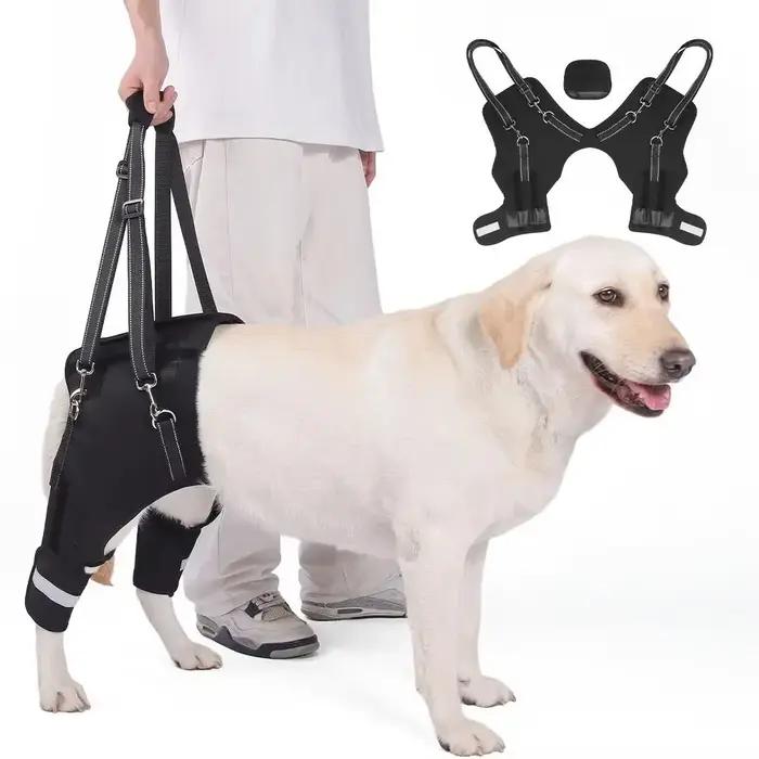 Jambes hanche soutien chien ascenseur harnais réglable noir aide aux animaux de compagnie