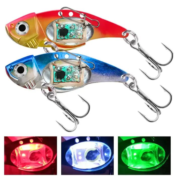 Sous-marin LED éclairé VIBRATION coulant leurre-eau de saut LED clignotant lumière calmar appât leurre fishfinder