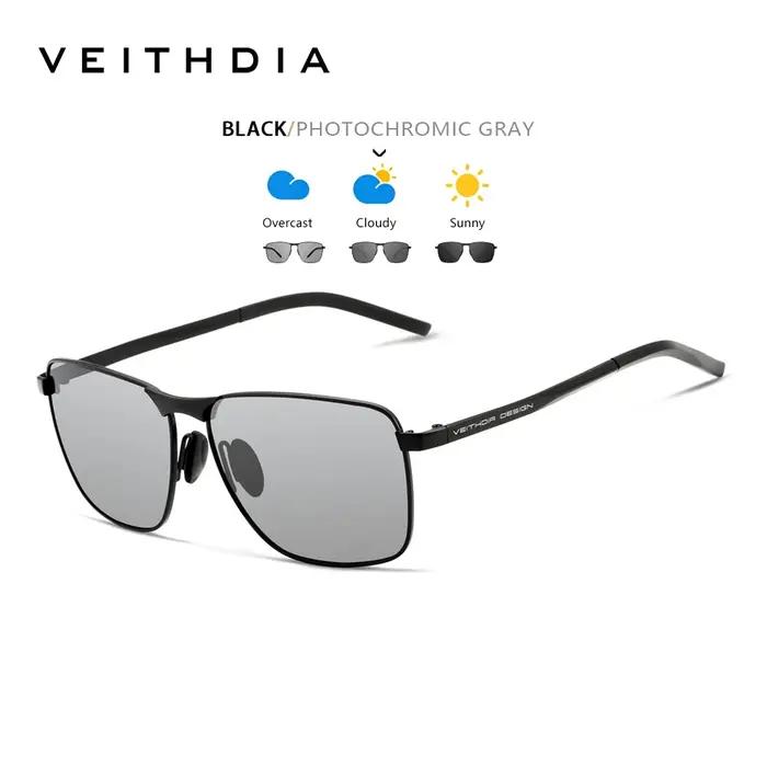 VEITHDIA marque hommes Vintage sport lunettes de soleil polarisées UV400 lentille