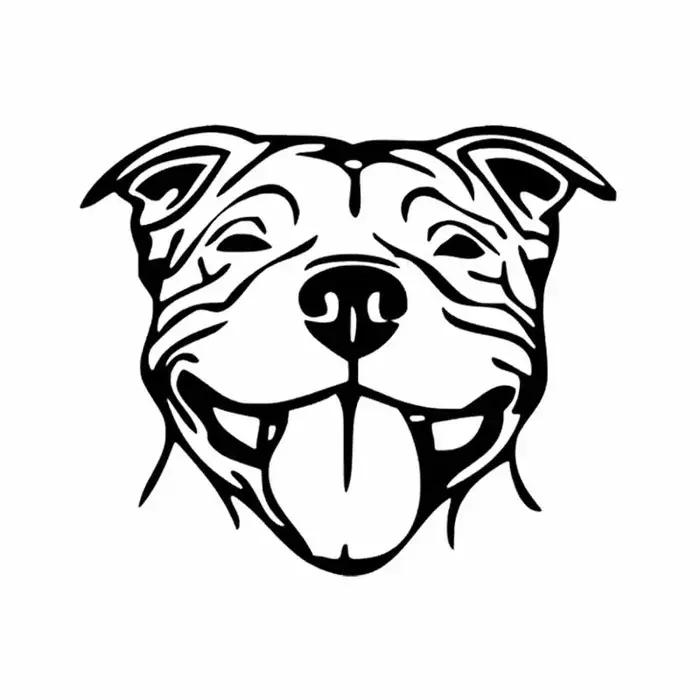 LYKX autocollant de voiture Staffy Staffordshire Bull Terrier Staffie chien drôle Automobiles motos