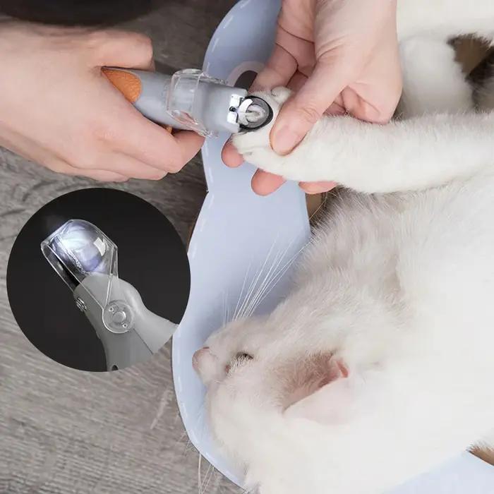 Coupe-ongles professionnel pour animaux de compagnie avec lumière LED