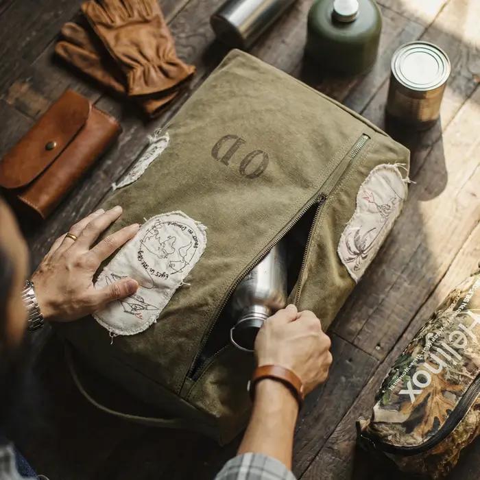 Maden Sac à dos tactique vintage pour hommes, grande capacité, sac à dos pour ordinateur portable, s