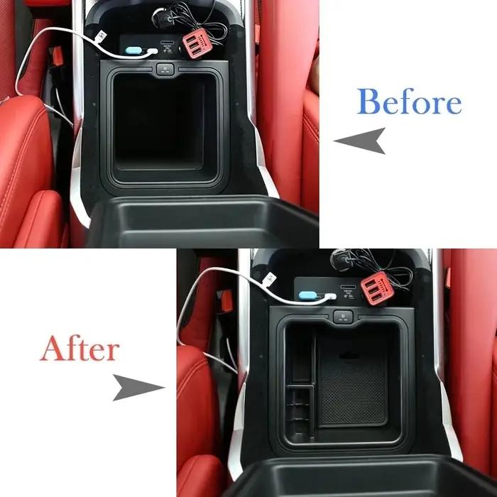 Boîte de rangement pour accoudoir Central de voiture, plateau organisateur de Console centrale pour