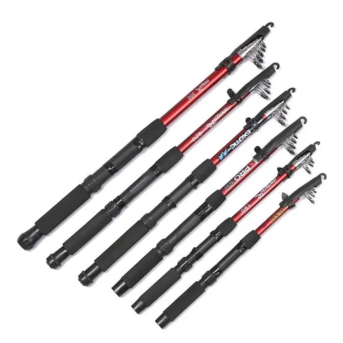 1.5-3.0m outils de matériel de pêche canne à pêche télescopique en fibre de verre extérieure canne à pêche