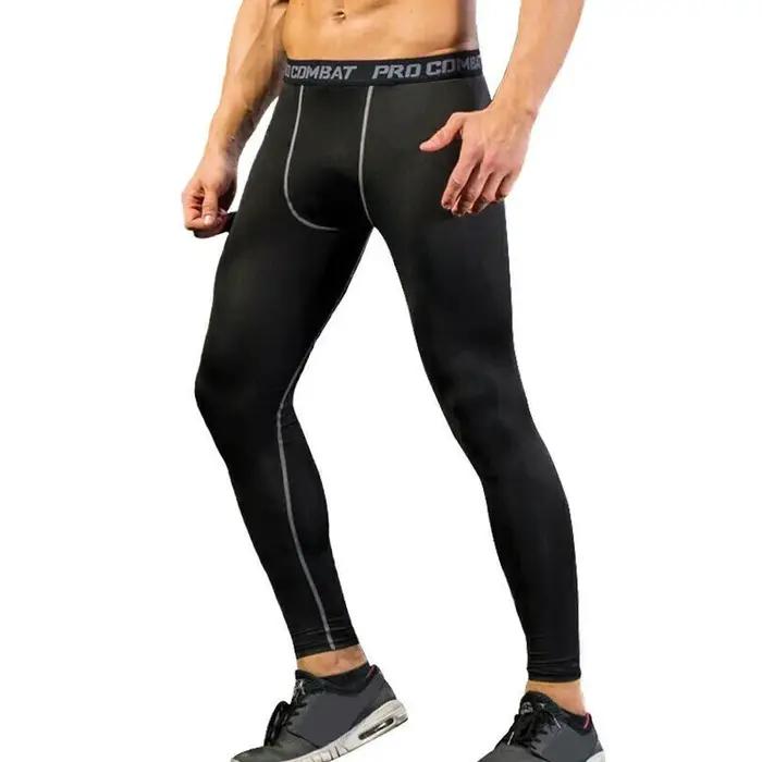 Ilfioreemio Pantalon de compression pour homme Collant de course Leggings d'entraînement Athlétique Cool Dry Yoga Vêteme