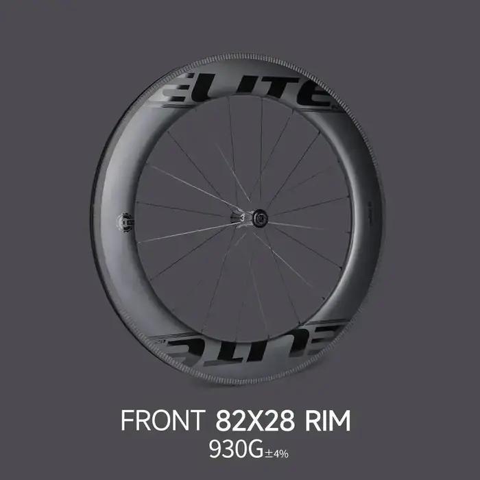 Jeu de roues carbone ELITEWHEELS AERO TT-Rim Brake pour vélo de triathlon, moyeu Novatec, roues tube
