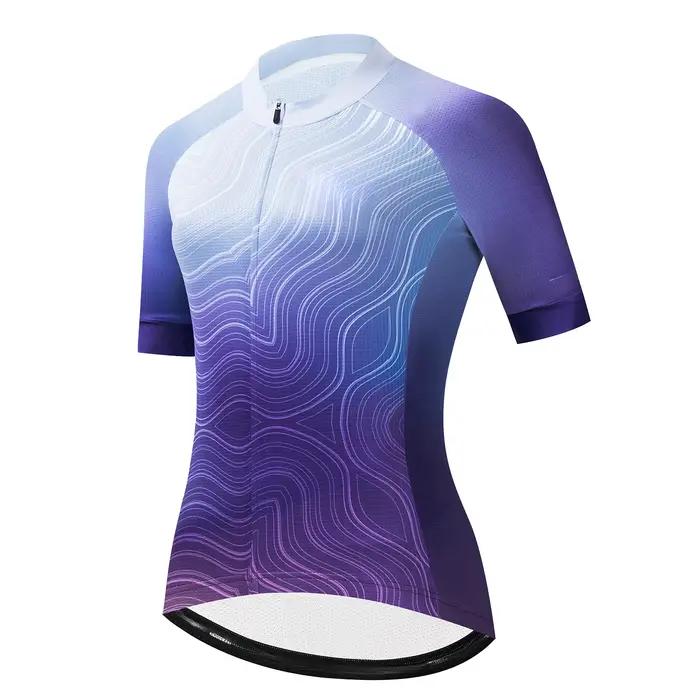 Maillot de Cyclisme Anti-UV Respirant Polyestère pour Femmes Occasions Estivales Élégance et Protection Spéciale