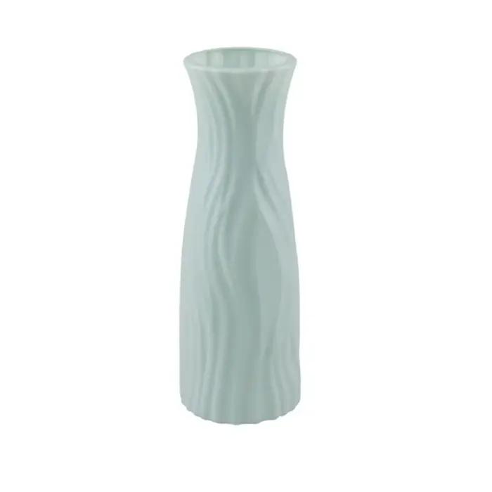 Vase à Fleurs en Plastique et Céramique Solide, Récipient de Décoration de Salon