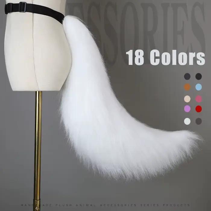 Anime COS chat queue de renard en peluche Cosplay Costumes grandes queues chien queue en fourrure jeu de rôle accessoires de spectacle de fête queue de fourrure pour les femmes