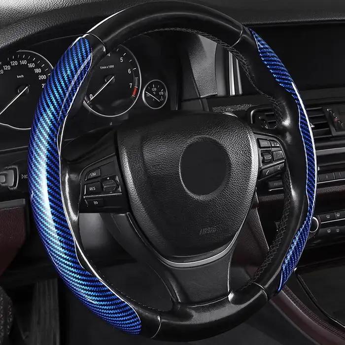 Volant carbone anti-dérapant Peugeot - Protection couvre-volant sportif pour 108 208 3008 508 et modèles