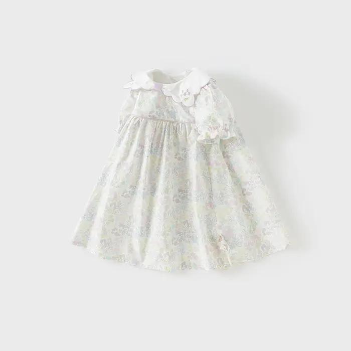 Dave Bella filles bébé robe été mode décontracté doux mignon imprimé enfants coton mince princesse r