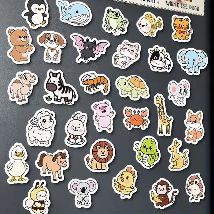 32 Aimants de Réfrigérateur Animaux Mignons, Design Magnétique, Décoration d'Intérieur & Cadeau Idéal. Jouet interactif créatif pour enfants.