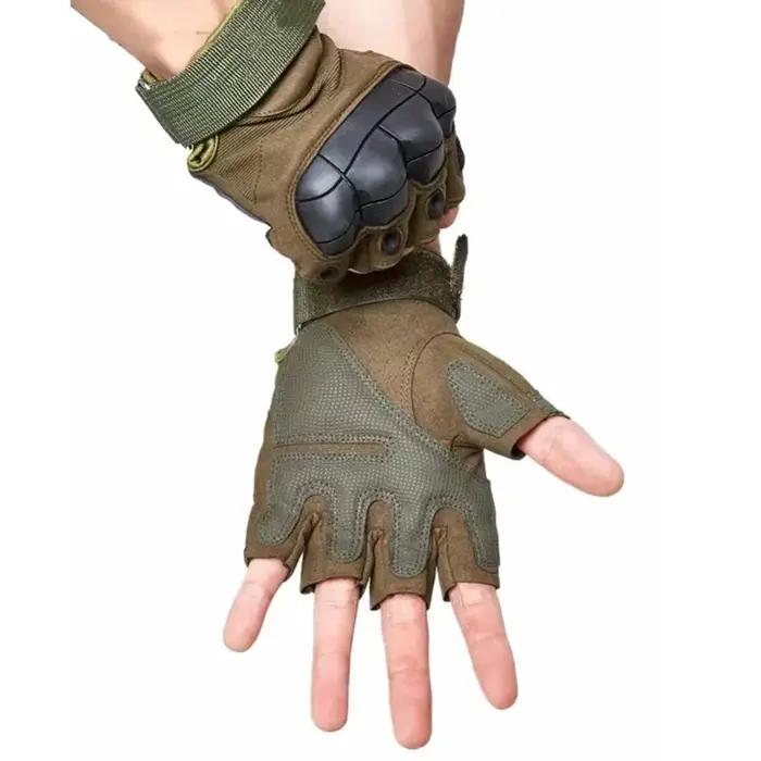 Gants fingerless outdoor knuckle dur - Paintball airsoft chasse combat moto randonnée demi-doigts