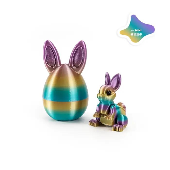 Modèle d'oeuf de lapin 3D imprimé en 3D articulations mobiles décoration artisanale jouet anti stress flexible pour enfants et adultes occasions spéciales