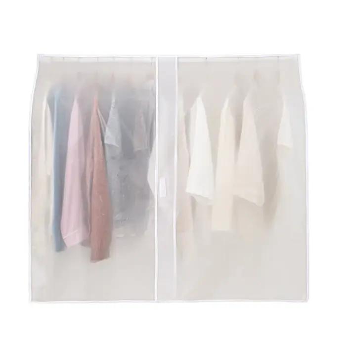 Housse anti-poussière translucide pour vêtements domestiques, organisateur suspendu pour robes et vê