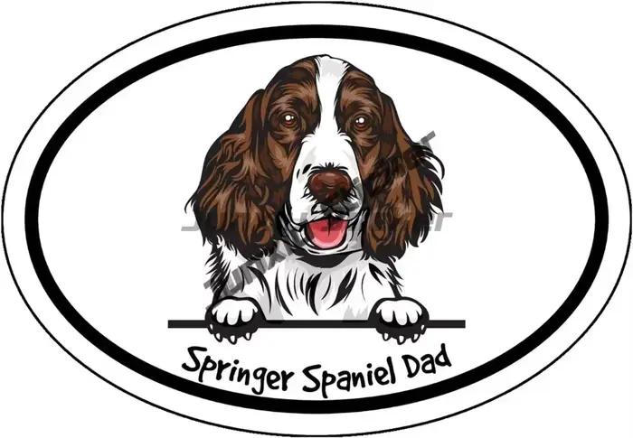 Dessin animé Cocker épagneul Retriever chien Robot autocollant Danger péter anglais