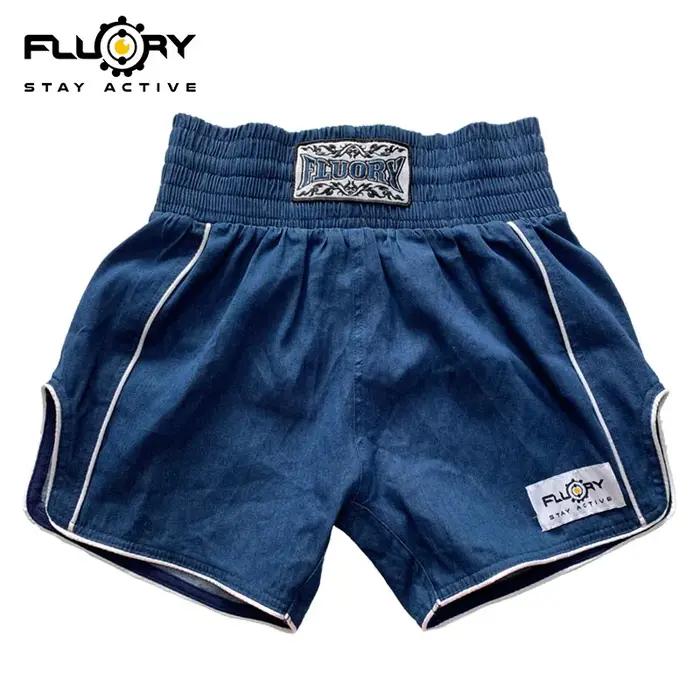 Short de boxe Floury, combinaison d'entraînement Muay Thai, pantalon de combat, short en Denim pour