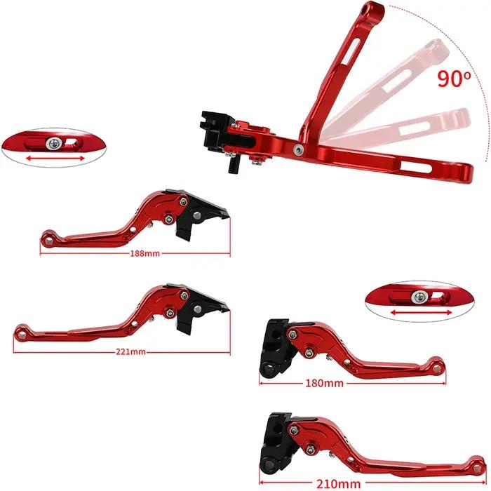 Leviers d'embrayage de frein réglables en aluminium CNC pour moto, extrémités de poignée de guidon,