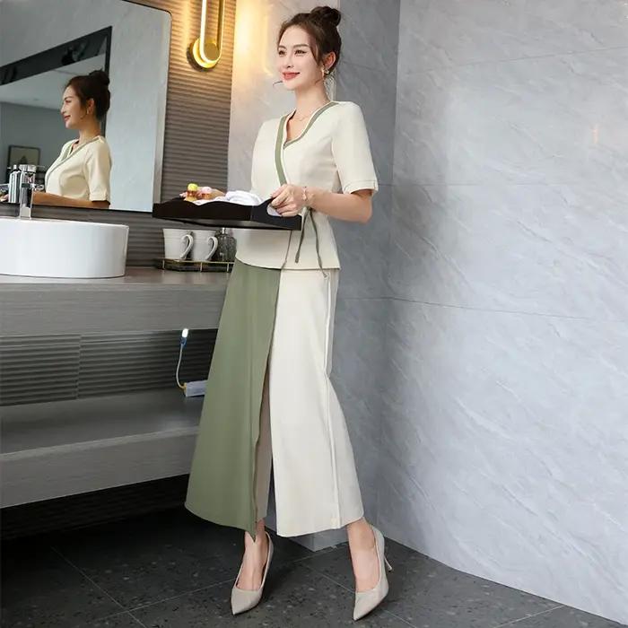 Uniforme esthétique de style professionnel pour femme, salon de beauté, spa, hôtel, bureau esthétique, massage des ongles, beau, vêtements de travail, 73
