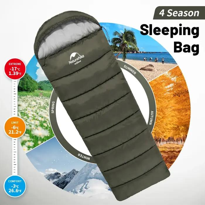 Natureifa-Sac de couchage ultraléger, enveloppe portable compacte, couette en coton, voyage en plein