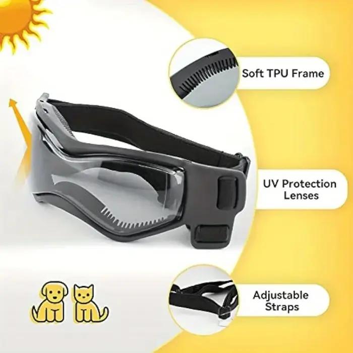 Lunettes de Protection UV pour chiens et chats, lunettes de soleil Cool pour petits et moyens chiens, accessoires d'équitation en plein air pour animaux de compagnie