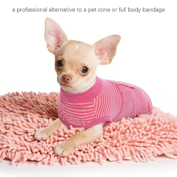 Récupération trempée pour chiens après chirurgie vêtement doux et respirant pour chiens grandes tailles confortable pour récupération et protection