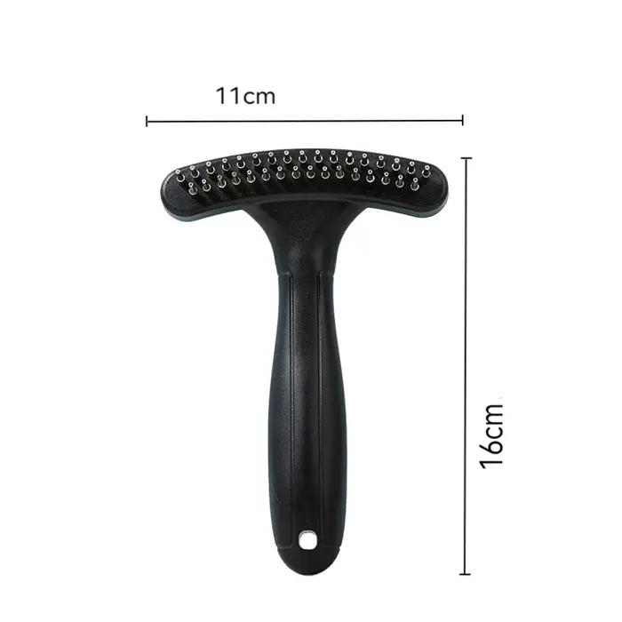 Brosse démêlante rotative à double rangée de 39 picots pour chiens et chats à poils longs – Outil de