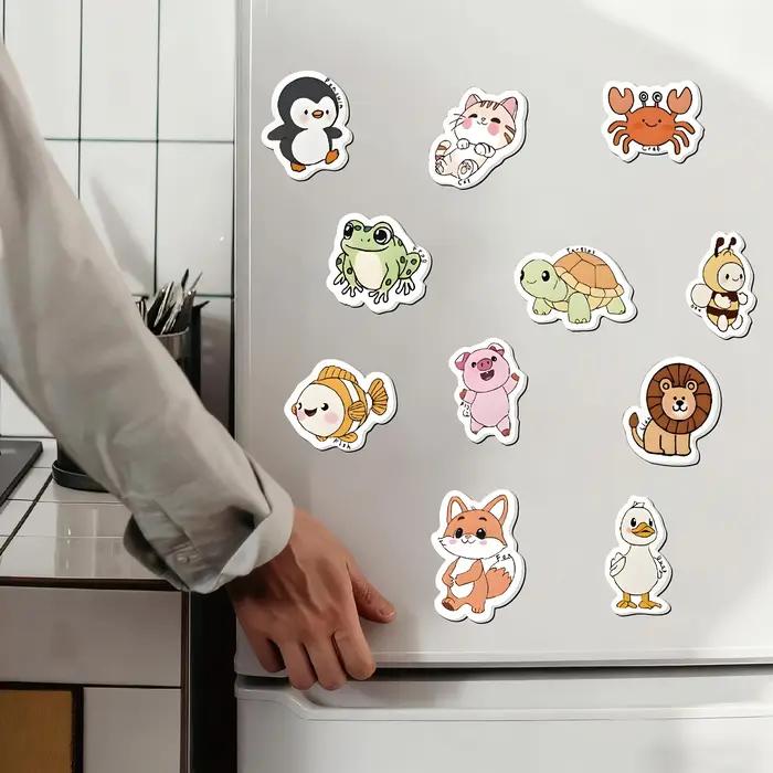 32 Aimants de Réfrigérateur Animaux Mignons, Design Magnétique, Décoration d'Intérieur & Cadeau Idéal. Jouet interactif créatif pour enfants.