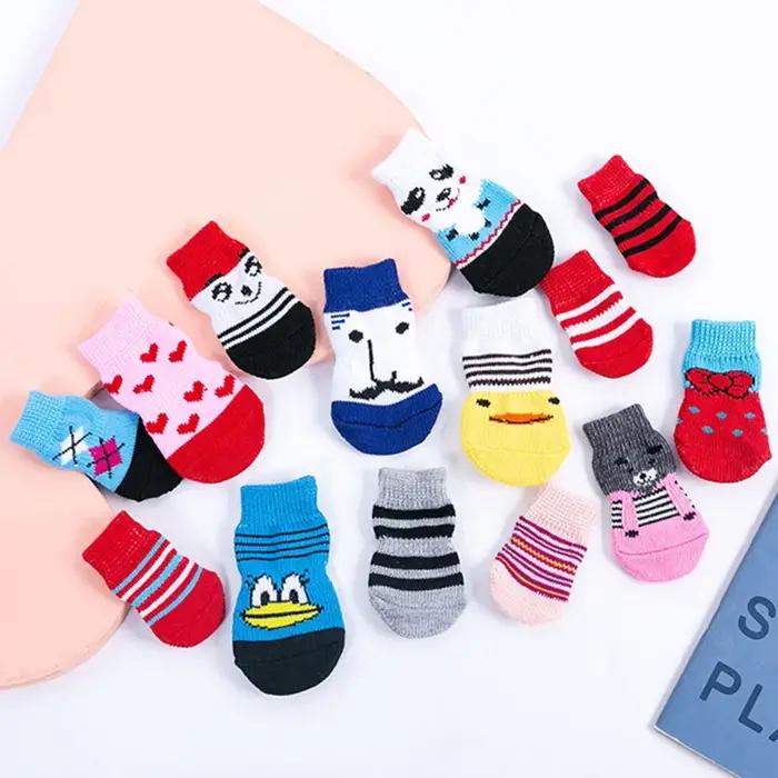 Chaussettes antidérapantes pour chiens, petits et moyens animaux de compagnie, protection des pattes