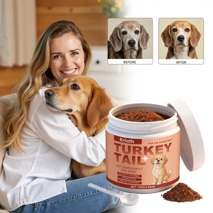 Complément alimentaire premium pour chiens de 100 g – Soutien immunitaire quotidien, favorise une fonction immunitaire saine pour toutes les races, facile à mélanger