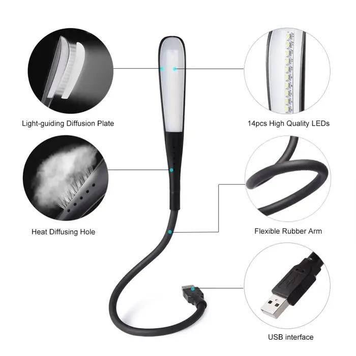Mini lampe USB avec capteur tactile pour lecture nocturne et travail sur ordinateur portable élégante et pratique pour femmes et hommes occasions spéciales