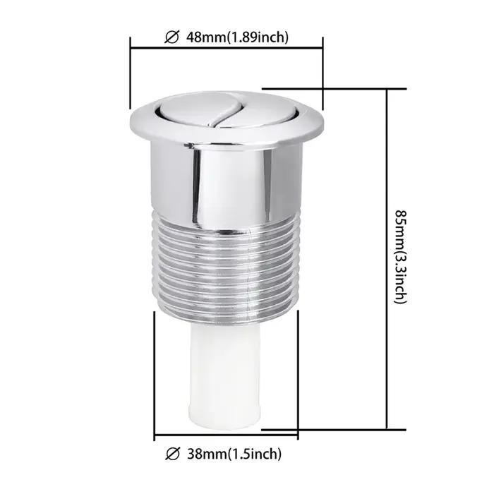 Bouton de toilette pour Siamp pour Skipper 45, double bouton de réservoir de chasse d'eau, 1 pièce 34455009 Pièces de rechange à double chasse d'eau ABS chromé 85x48mm