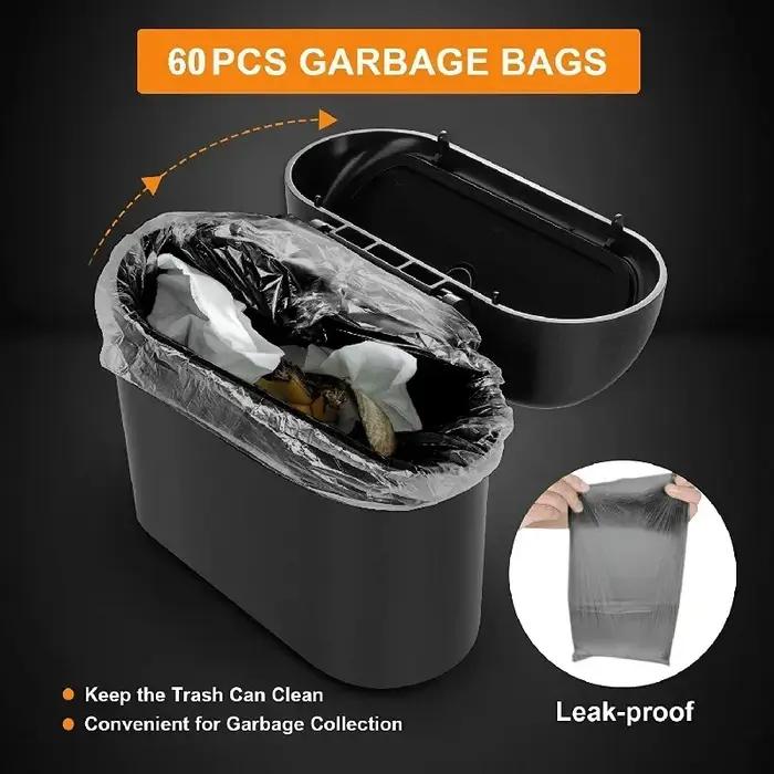 Poubelle de voiture (avec couvercle) contient 60 (300) sacs poubelles