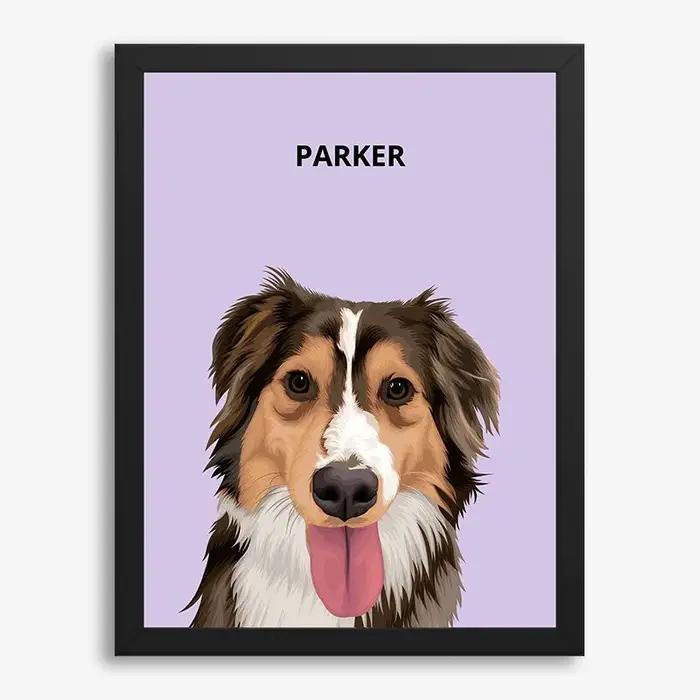 Affiche murale personnalisée avec Photo et nom d'animaux