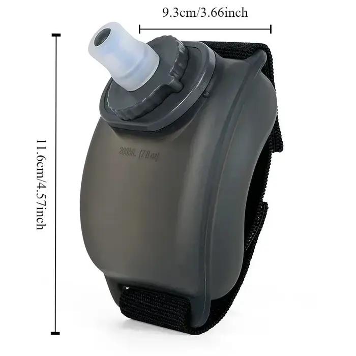 Bouteille d'eau portable mains libres de 200 ml pour poignet, gadget d'hydratation pour la course à pied, le marathon, le cyclisme, le camping, l'escalade