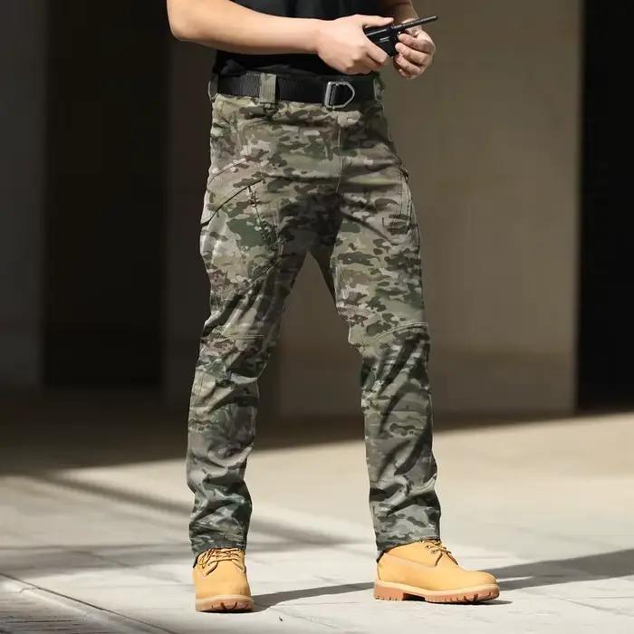 Pantalon cargo tactique été militaire pour homme - Séchage rapide multi-poches randonnée travail résistant