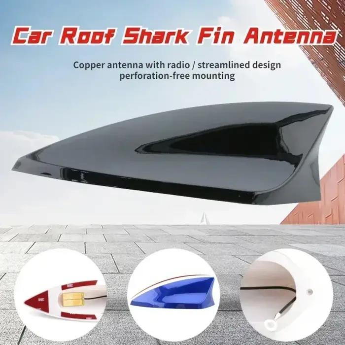 Antenne voiture aileron de requin universelle pour amélioration signal FM/AM et style automobile extérieur