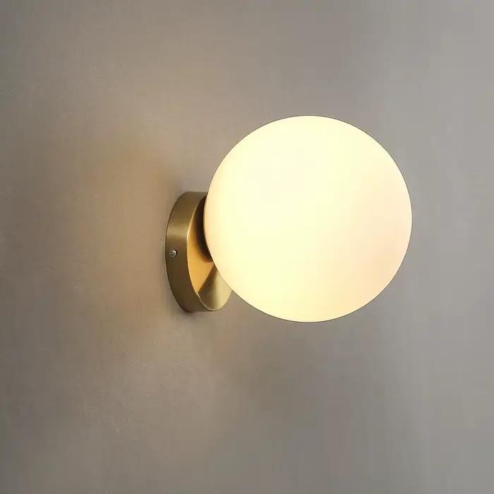Applique murale moderne boule de verre de luxe or non aligné boule applique salon chambre chevet esc
