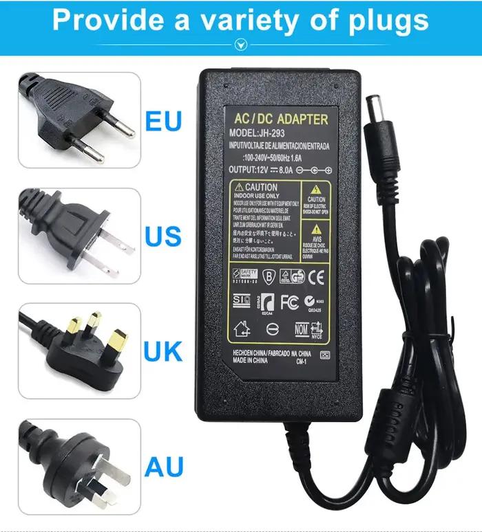 Transformateur d'éclairage DC 5V 12V 24V AC 110V 220V, alimentation à découpage 1A 2A 3A 5A 6A 8A 10