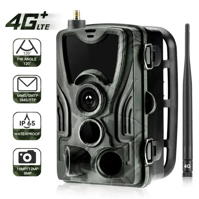 Caméra de chasse à la faune 4G LTE SMSTrail 16MP 1080P Surveillance Cellulaire HC801LTE Email FTP SMTP Caméras Mobiles