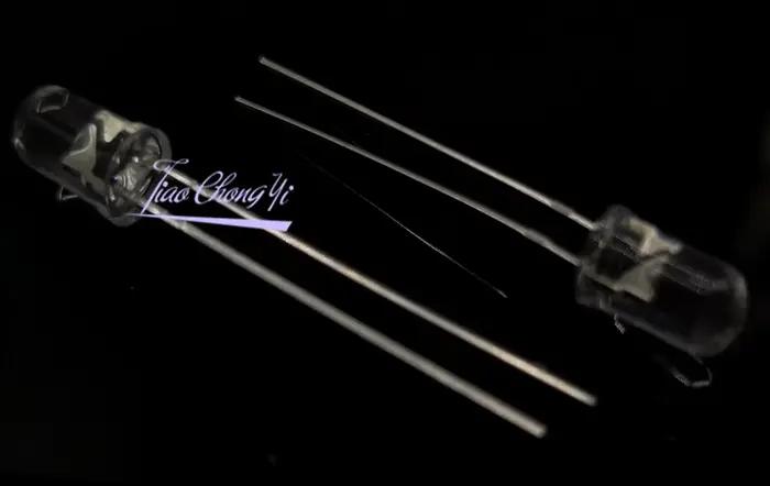 10 pièces UV 365nm Diode LED DIP 3mm 5mm Diodes clair UV LED Ultraviolet Kit de LED Ultraviolet