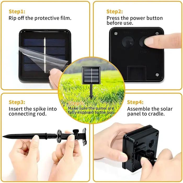 Guirlande solaire d'extérieur étanche, 10/30 ampoules incassables, lumières de Patio avec télécomman