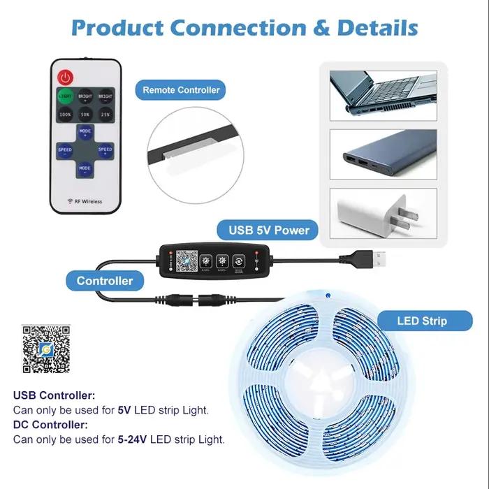 DC5-24V 5050 2835 variateur de contrôleur LED couleur unique pour bouton d'application Bluetooth tél