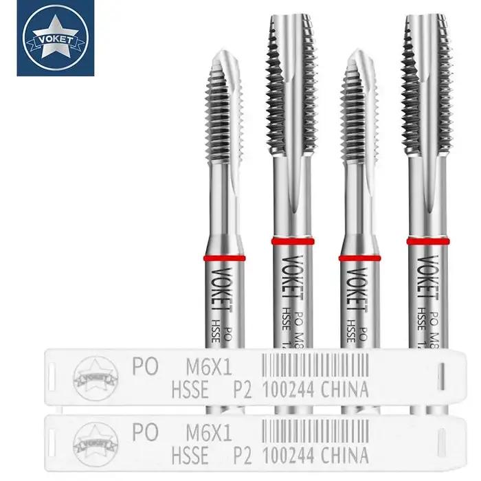 VOKET HSSE anneau rouge JIS Standard spirale pointu robinet M2 M3 M4 M5 M6 M7 M8 M9 M10 M11 M12 Mach