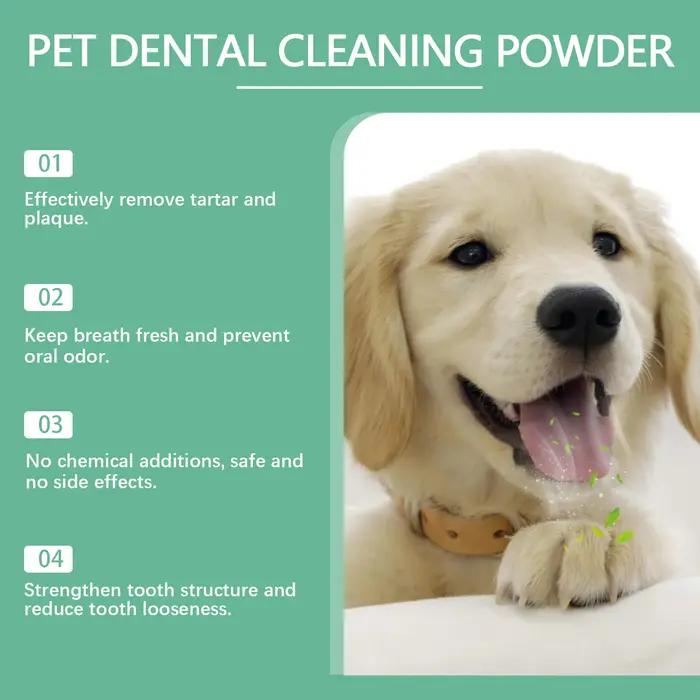 Poudre nettoyante pour dents de chien